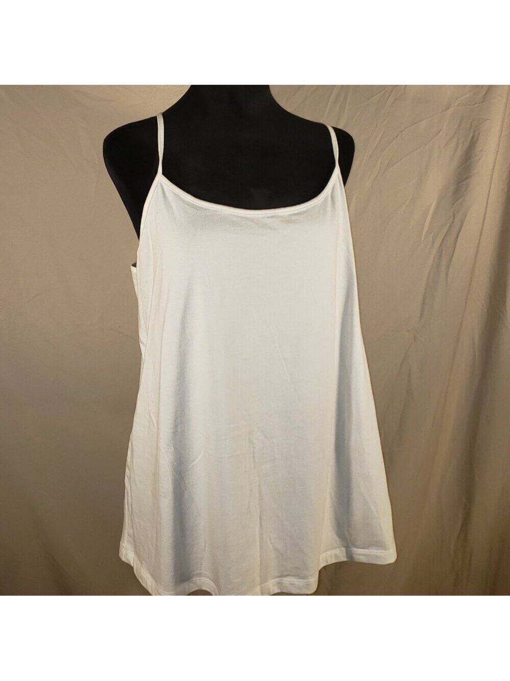 Faded Glory White Tank Top 2X